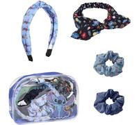 CERDÁ LIFE'S LITTLE MOMENTS Trousse de Toilette Transparente Stitch avec Accessoires Pour Cheveux - Licence Officielle Disney, Girls’ Travel Accessory- Toiletry Kit, Multicolour, 2500001948