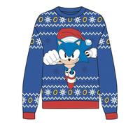 CERDÁ LIFE'S LITTLE MOMENTS Unisex Kid's Jersey Punto Navideño Sonic Sweater, Azul, 10 Years