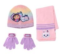 CERDÁ LIFE'S LITTLE MOMENTS Unisex Kid's Set Infantil Gorro, Guantes Y Bufanda Gabby´s Dollhouse Invierno-Conjunto Térmico Niños Y Niñas, Ideal Frío 3 Piece Scarf, One Size (Pack of 3)