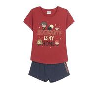 CERDÁ LIFE'S LITTLE MOMENTS Women's Harry Potter 100% Cotton 2-Piece [T-Shirt + Trousers Pyjamas ] -Official Licensed Warner Bros, red Dark, Standard
