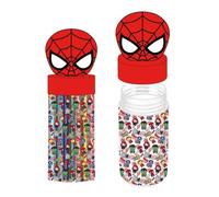 CERDÁ LIFE'S LITTLE MOMENTS Spiderman Kids Pencil case with 3D Stitch lid Filled with Pencils for School, Art and Travel