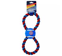 Cerda | Marvel Captain America Tennis Ball Rope Dog Toy