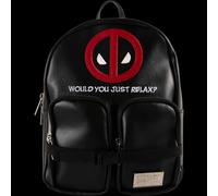 Cerda Marvel Deadpool Premium Faux Leather Backpack in Black Cerda Black