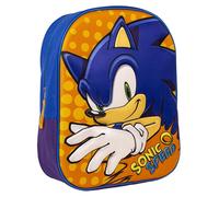 CERDÁ LIFE'S LITTLE MOMENTS Sonic School Bag - Zip Closure - 25 x 31 x 10 cm - Children's Backpack with 3D Details - Padded Shoulder Straps - Original Product Designed in Spain