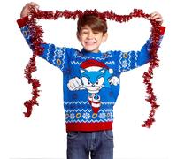 CERDÁ LIFE'S LITTLE MOMENTS Unisex Kid's Jersey Punto Navideño Sonic Sweater, Azul, 10 Years