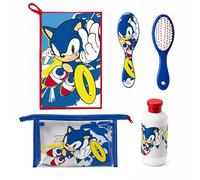 Sonic Travel Toiletry Bag for Children Blue Official Sega 23 cm