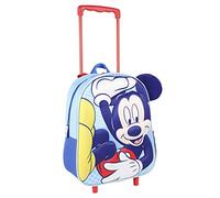 CERDA Unisex Kids Mochila Carro Infantil 3d Aplicaciones Mickey 3D Mickey Car Trolley Backpack Not Applicable, Multicolored, 26.0 X 31.0 X 10.0 CM