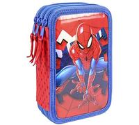 Cerdá Unisex Kid's Plumier Metalizada Triple Giotto Premium Metallic Spiderman Pencil Case, Multi, 12.5 19.5 Xx 6.5 cm