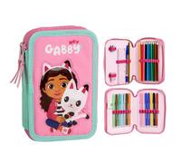 CERDÁ LIFE'S LITTLE MOMENTS Gabby's Dollhouse Pencil Case with Accessories with Felt Tip Pens, Pencils and Ballpoint Pens Complete Pencil Case for Kids with Gabby Dollhouse Design, Gabby's Dollhouse