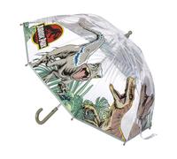 CERDÁ LIFE'S LITTLE MOMENTS Jurassic Park Bubble Umbrella - Velociraptor Printed Design - Manual Opening - Made of 100% POE with Fibreglass Frame - Original Product Designed in Spain