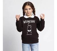 CERDÁ LIFE'S LITTLE MOMENTS Unisex Kid's Sudadera Cotton Brushed Wednesday Sweatshirt, Dark Grey, 14 Years