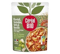 CÉRÉAL BIO - Ravioli Tomato Tofu Basil Organic 267G - Pack of 4 - Sold in Packs