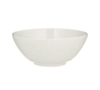 Cereal Bowl Linear White Stoneware Round Breakfast Food Soup Serving Bowl Dish