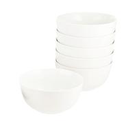 Cereal Bowls 6 Piece Tapas Bowl Set Porcelain 5.5" Glim & Glam White One Size