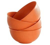 Cereal Bowls Unbreakable Plastic 4 Pack BPA Free Microwave Safe Bowls