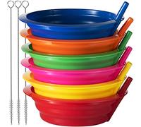 Cereal Bowls with Straws - (Set of 6) 590 mL Plastic Reusable for Kids