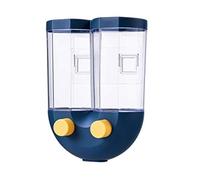 Cereal Containers Cereal Dispenser Tank Pusher Type Wall Mounted Cereal Storage Tank Kitchen Leakproof and Sealed Tank Grain Dispenser Tank-Blue||S