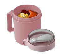 Cereal Cup - 500ml Wide Mouth Breakfast Bowl, Soup Container with Secure Lid, Convenient Design for On the Go Heat Resistant Construction, Food Jar