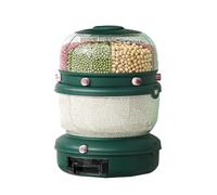 Cereal Dispenser 20L, 360° Rotating Storage Container, Double Layer Dry Food Dispenser for Beans, Rice, and Grains, Large Capacity for Kitchen Organization