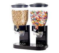 Cereal Dispenser Countertop, 2 Pack 2L Large Capacity Cereal Container Airtight, Rotating Dry Food Dispenser for Small Size Nut, Candy, Beans, Rice, Pantry Kitchen Organizer to Keep Tidy.
