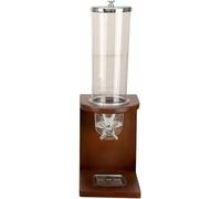 Cereal Dispenser Countertop Dry Food Container with PC Bucket and Wooden Base, Single/Double/Triple Head