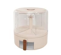 Cereal Dispenser, Rotary Rice Dispenser Food Cereal Storage Container, 6 Grid Rice And Cereal Storage Container, 360° Rotary Cereal Dispenser