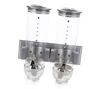Cereal Dispenser - Wall Mounted Food Dispenser, Classic Dry Food Box | Triple Cereal Dry Food Dispenser, Dry Goods Container for