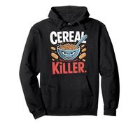 Cereal Killer Funny Breakfast Graphic Pullover Hoodie