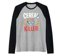Cereal Killer Funny Breakfast Graphic Raglan Baseball Tee