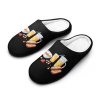 Cereal Milk And Toast Breakfast Slippers Women Winter Warm Cotton Hotel Slippers Anti-Slip Indoor Slip-Ons House Shoes 11-12（42-43）