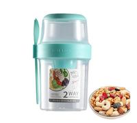 Cereal To Go Container - 29 oz Portable Cereal Cup for Travel with Spoon, Gluten Cereal Cups | Breakfast Cup, Reusable Oatmeal Container for Breakfast, Oatmeal