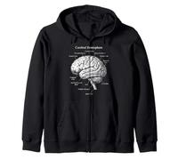 Cerebral Hemisphere Neuroscience Anatomy Diagram Zip Hoodie