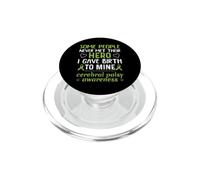 Cerebral Palsy Awareness Mom Green Ribbon Support Shirt PopSockets PopGrip for MagSafe