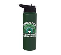 Cerebral Palsy is Not Contagious But My Smile is Stainless Steel Insulated Water Bottle