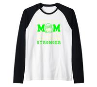 Cerebral Palsy Mom Much Stronger Mother's Day CP Warrior Raglan Baseball Tee