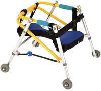Cerebral Palsy Walker Child, Folding Aluminum Child Rollator Walker Mobility Aid,Limb Disability Handrails Crutches Child Standing Frame(Medium)
