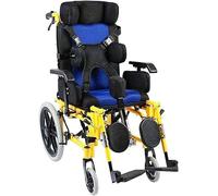 Cerebral Palsy Wheel Trolley for Adults/Children Multifution Lying Driving Self Propelled Wheels,Attendant-Propelled Wheel with Headrest and Leg Rest