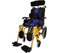 Cerebral Palsy Wheelchair for Children or Adults Lightweight Aluminum Alloy Reclining Wheelchair Adjustable Headrest Foldable Transport Wheel Chair Scooter for Handicap(Color:Kids)