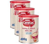 Cerelac Honey & Wheat Toddler Cereal with Milk 400 g | from 12 Months+ | Toddler Cereal (Pack of 3)