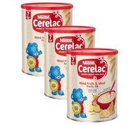 Cerelac Mixed Fruits & Wheat Infant Cereal with milk 400 g | from 7 months+ | Baby Cereal (Pack of 3)