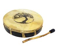 Ceremonial Frame Drum - Tree of Life, 12" diamerer, includes beater, Handmade & painted by artisans in Bali