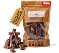 Ceremonial Raw Cacao Pisa - 500g Cacao Mass - Sugar-Free Keto Drinking Chocolate - Raw Cacao Block for Ceremonial Use - Spiritual Drinking Cacao - Cacao Beans
