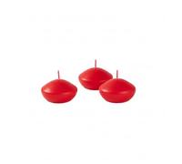 Cereria di Giorgio Risthò Floating Candles, Paraffin Wax, Red, 4.5 cm, Pack of 20