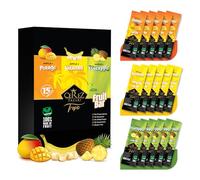 Cerez Pazari Dried Fruit Roll Ups, 25g x 15pack Snacks Variety Pack for Adults and Kids, Vegan Real Fruit Bars, Healthy Snacks with Banana, Pineapple & Mango Exotic Tropical Fruits