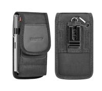 CERFFOOL 4.7 to 6.1 Inches Vertical Cell Phone Case Nylon Belt Clip Holster Smartphone Holder Carrying Pouch for iPhone 16 15 14 13 12 11 Pro Max XR X 8 7 6 Plus/Xiaomi/Samsung/HUAWEI(XL)