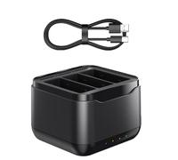 CERFFOOL Battery Charger for GoPro Hero 13 BLACK with Type-C Cable and Micro SD Card Storage 3 Channels Multi-function Charging Box for Action Camera Accessories