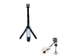 CERFFOOL Extendable Mini Selfie Stick Tripod for GoPro 13 12 11 Insta 360 X4 3 Portable Vlog Tripod Stand Extension Pole Monopod Tripod Action Camera Accessories (White)