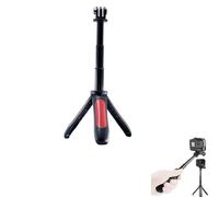 CERFFOOL Extendable Mini Selfie Stick Tripod for GoPro 13 12 11 Insta 360 X4 3 Portable Vlog Tripod Stand Extension Pole Monopod Tripod Action Camera Accessories (Red)