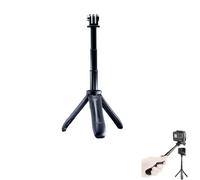 CERFFOOL Extendable Mini Selfie Stick Tripod for GoPro 13 12 11 Insta 360 X4 3 Portable Vlog Tripod Stand Extension Pole Monopod Tripod Action Camera Accessories (Black)