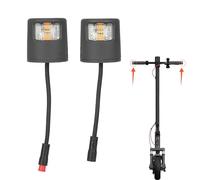 CERFFOOL LED Handlebar Lamps for Xiaomi Elite Indicators Turn Signal Built-in Left-Right Safety Light Handle Light with Connectors Waterproof Accessories for Electric Scooter